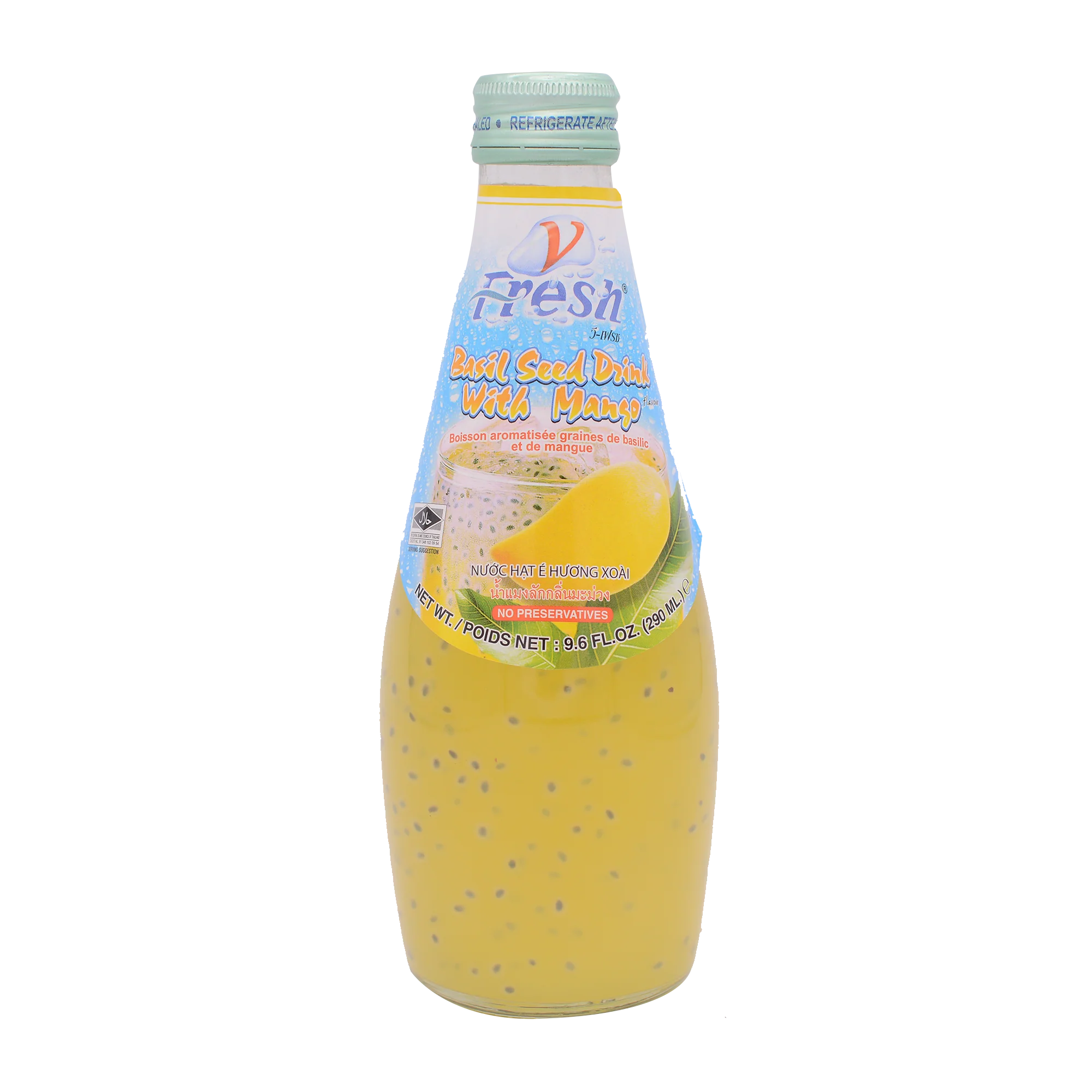 V-FRESH Mango Drink & Basil Seed 290ml