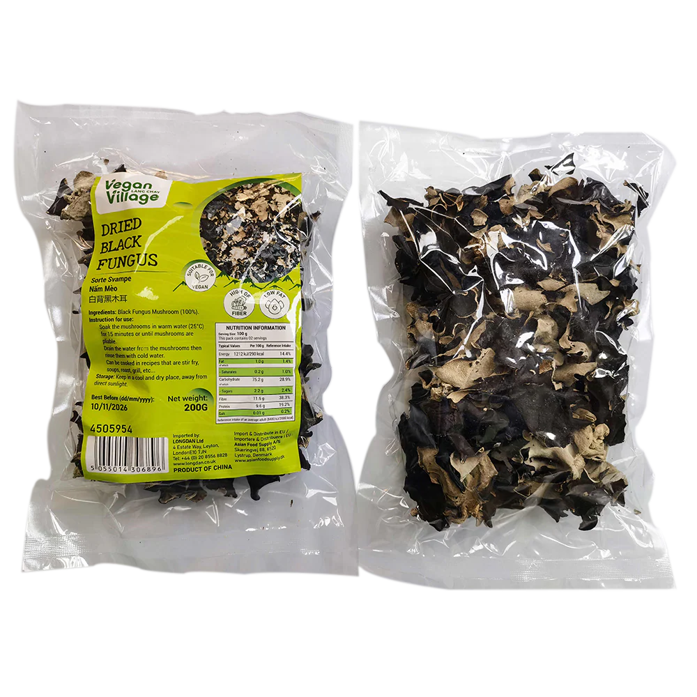 VEGAN VILLAGE Dried Black Fungus 200g (Case 30)