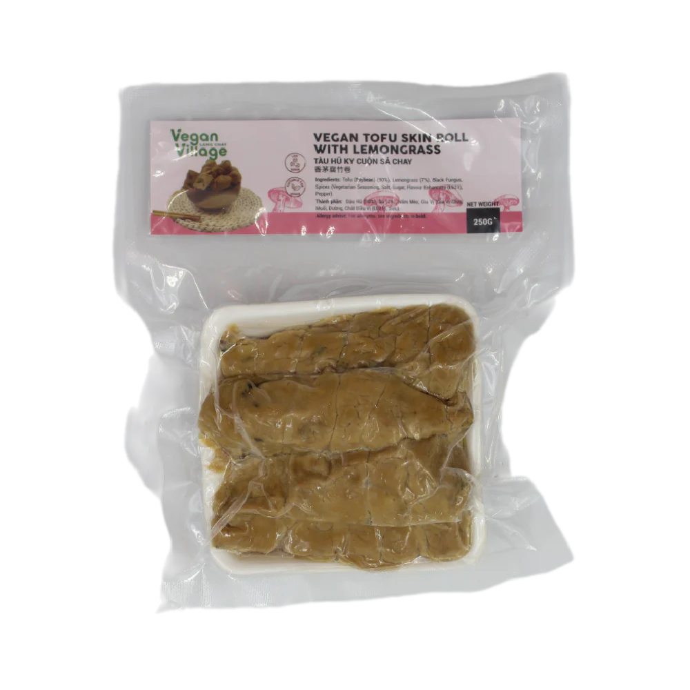 Vegan Village Tofu Skin Roll With Lemongrass 250G (Frozen)