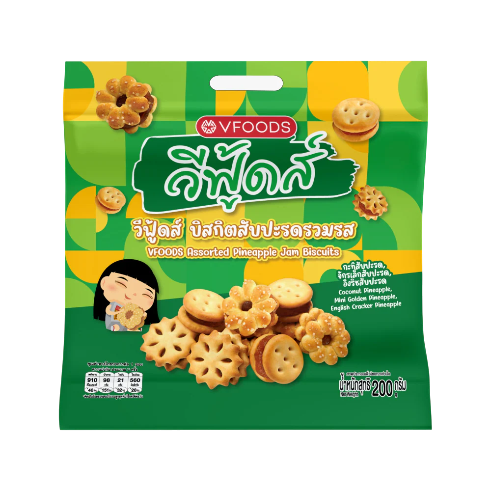 VFOODS Assorted Pineapple Jam Biscuits 200g