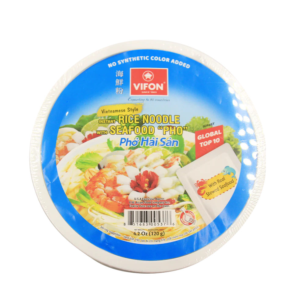 Vifon Vietnamese Style Instant Rice Noodles With Seafood Bowl 120g (Case 36)