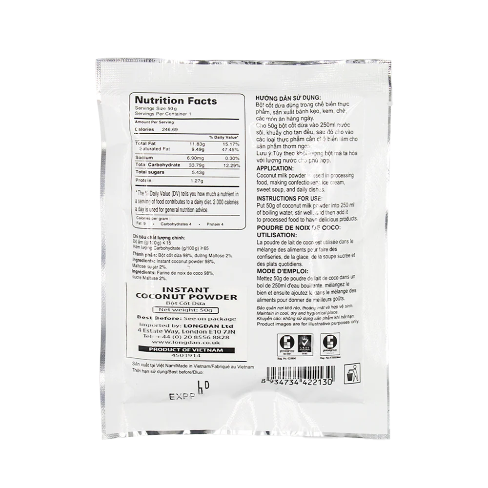 Vinh Thuan Instant Coconut Powder 50g - Image 2