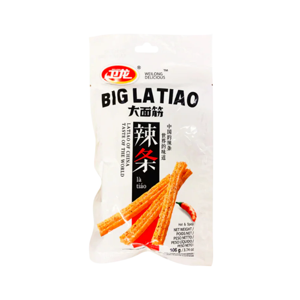 WEILONG LATIAO Gluten Strips - Hot Flavour 106g