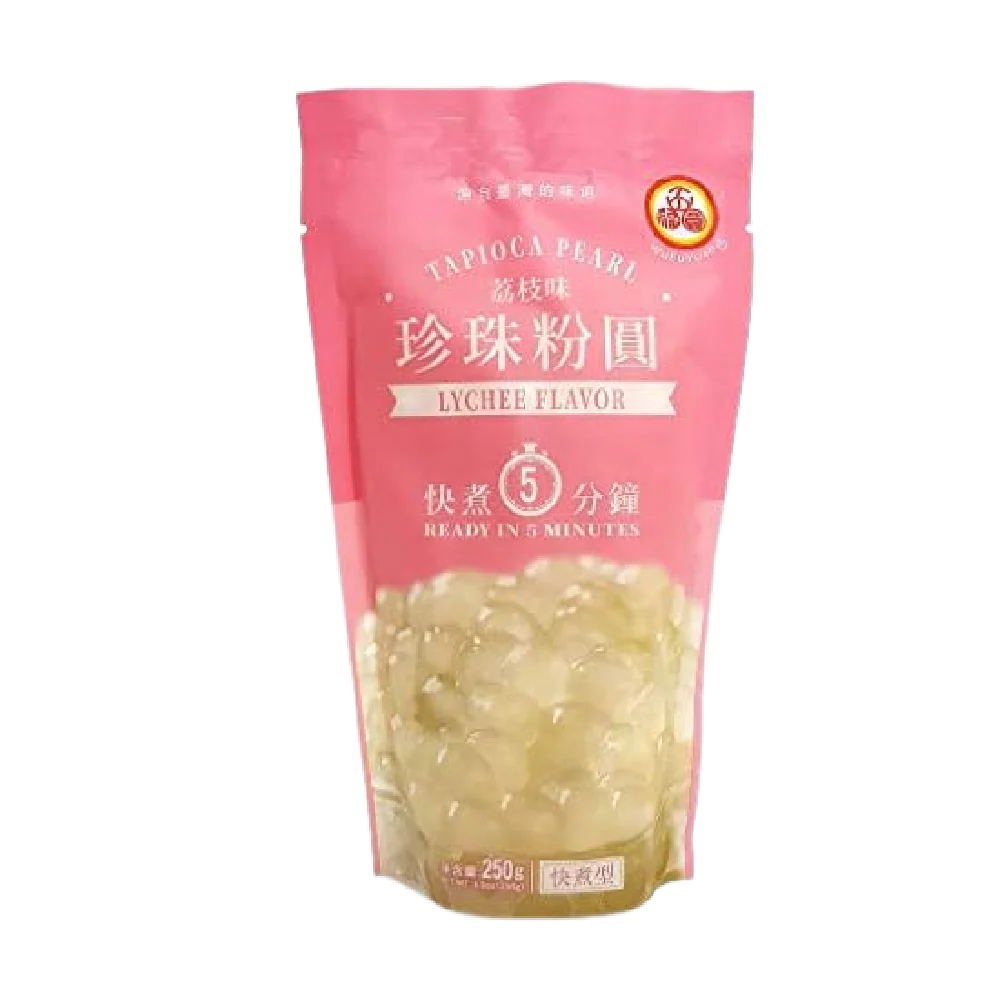 WU FU YUAN Tapioca Pearl - Lychee Flavour 250g