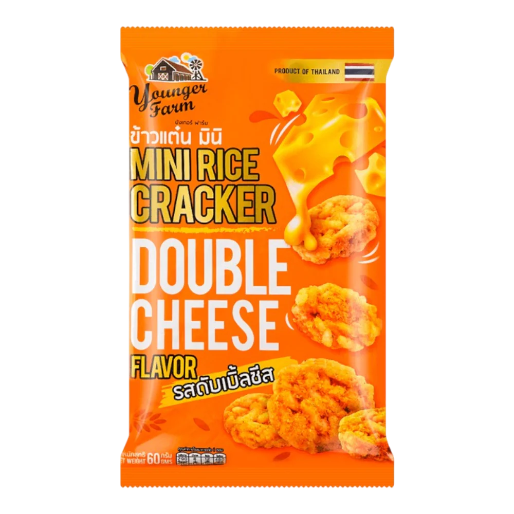 YOUNGER FARM Mini Rice Cracker Double Cheese Flavour 60g